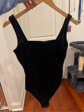 Abercrombie & Fitch Black Square-Neck Bodysuit